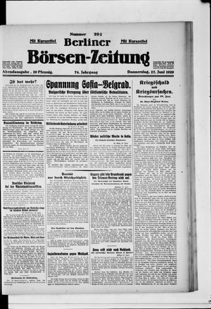 Berliner Börsen-Zeitung on Jun 27, 1929