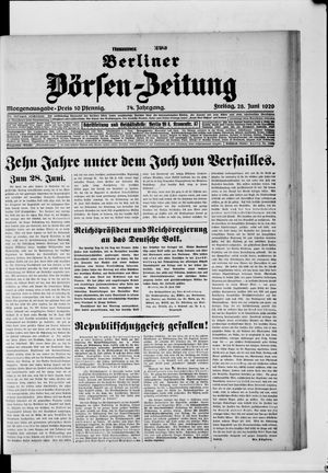 Berliner Börsen-Zeitung vom 28.06.1929