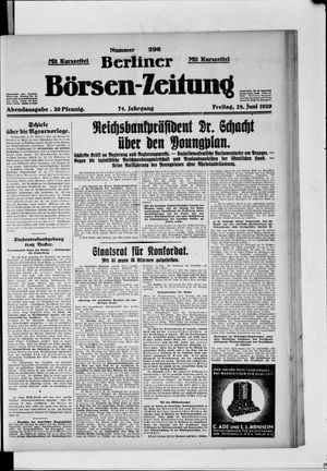 Berliner Börsen-Zeitung vom 28.06.1929