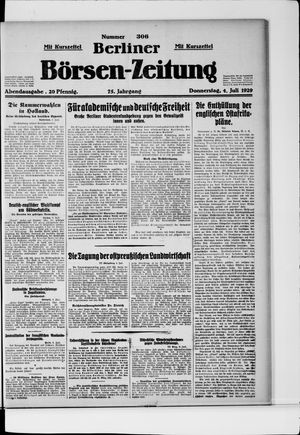 Berliner Börsen-Zeitung on Jul 4, 1929