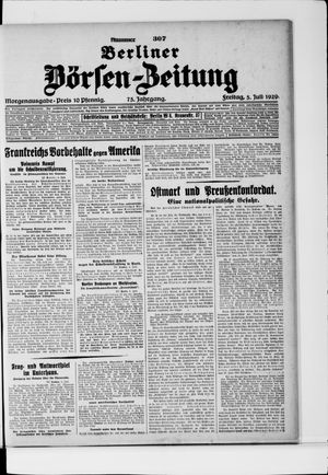 Berliner Börsen-Zeitung vom 05.07.1929
