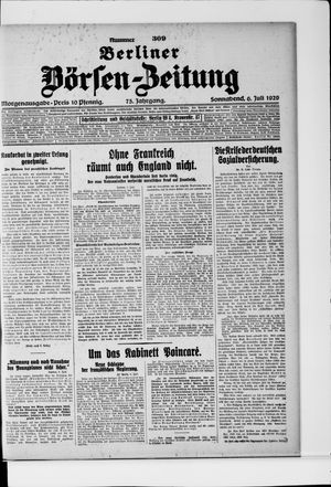 Berliner Börsen-Zeitung vom 06.07.1929