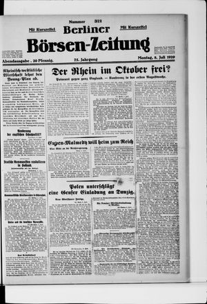 Berliner Börsen-Zeitung vom 08.07.1929