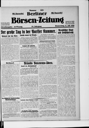 Berliner Börsen-Zeitung vom 11.07.1929