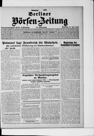 Berliner Börsen-Zeitung vom 12.07.1929
