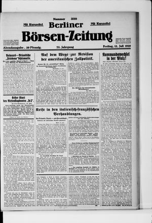 Berliner Börsen-Zeitung vom 12.07.1929