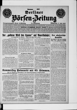 Berliner Börsen-Zeitung vom 17.07.1929