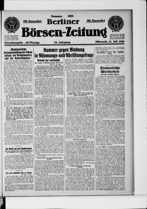 Berliner Börsen-Zeitung vom 17.07.1929
