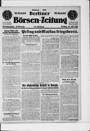 Berliner Börsen-Zeitung vom 19.07.1929