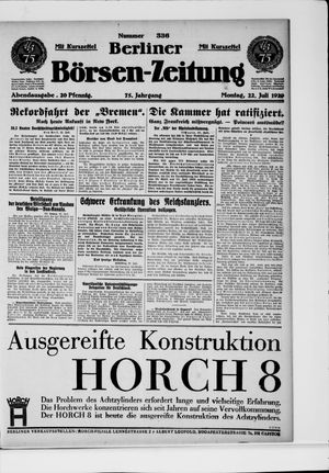 Berliner Börsen-Zeitung vom 22.07.1929