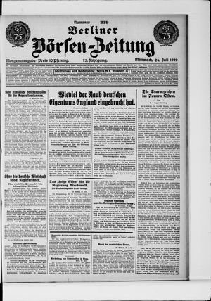 Berliner Börsen-Zeitung vom 24.07.1929