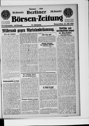 Berliner Börsen-Zeitung vom 25.07.1929