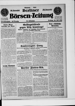 Berliner Börsen-Zeitung vom 26.07.1929