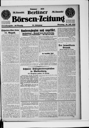 Berliner Börsen-Zeitung on Jul 30, 1929