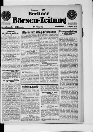 Berliner Börsen-Zeitung vom 03.08.1929