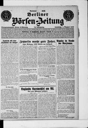 Berliner Börsen-Zeitung vom 04.08.1929