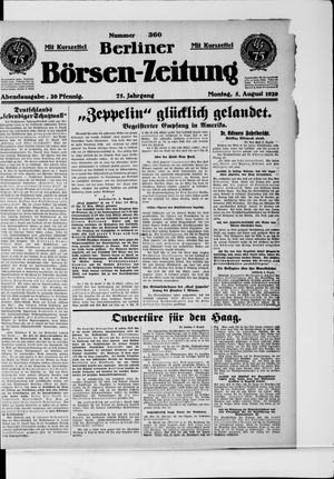 Berliner Börsen-Zeitung vom 05.08.1929