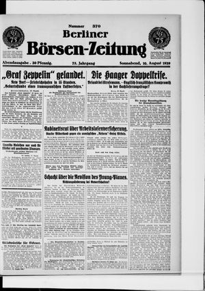 Berliner Börsen-Zeitung on Aug 10, 1929