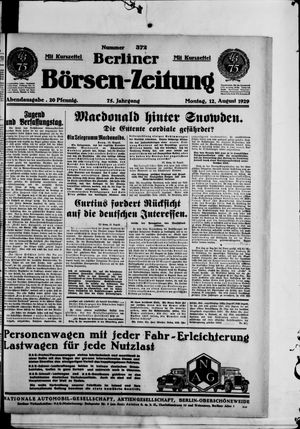 Berliner Börsen-Zeitung vom 12.08.1929
