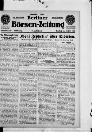 Berliner Börsen-Zeitung vom 16.08.1929