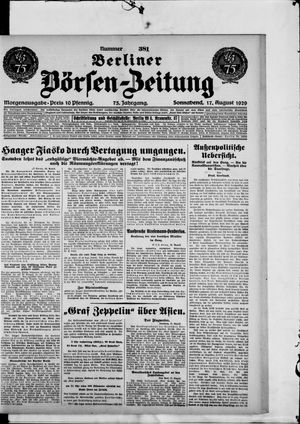 Berliner Börsen-Zeitung vom 17.08.1929