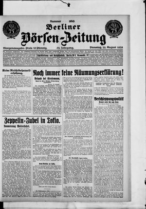 Berliner Börsen-Zeitung vom 20.08.1929
