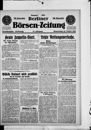Berliner Börsen-Zeitung vom 22.08.1929