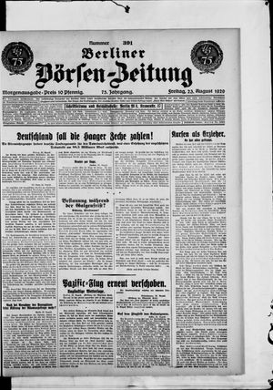 Berliner Börsen-Zeitung vom 23.08.1929