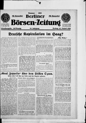 Berliner Börsen-Zeitung on Aug 23, 1929