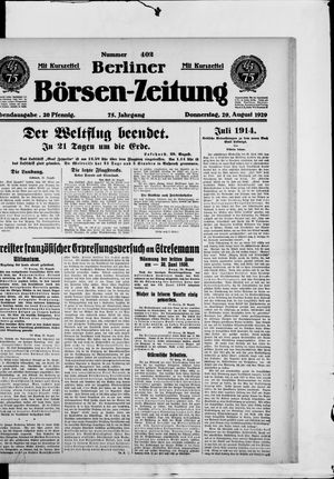 Berliner Börsen-Zeitung on Aug 29, 1929