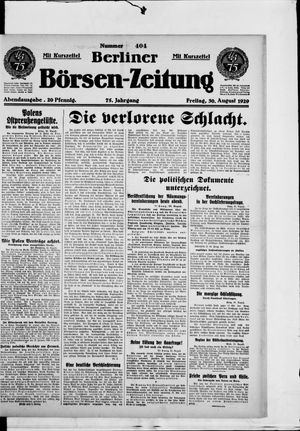 Berliner Börsen-Zeitung on Aug 30, 1929