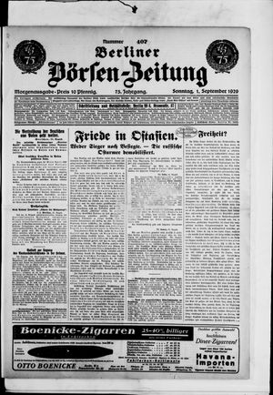 Berliner Börsen-Zeitung vom 01.09.1929