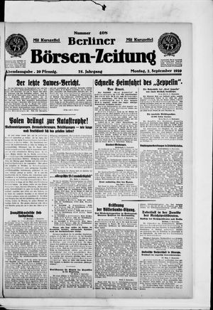 Berliner Börsen-Zeitung on Sep 2, 1929