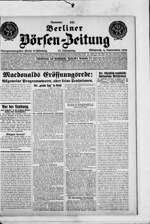 Berliner Börsen-Zeitung vom 04.09.1929