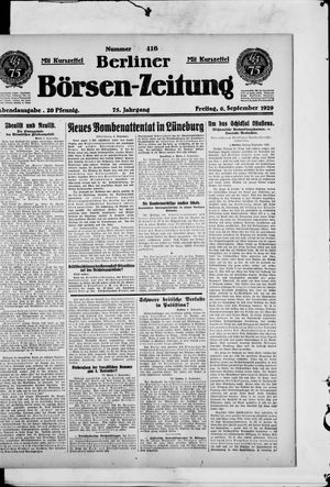 Berliner Börsen-Zeitung vom 06.09.1929