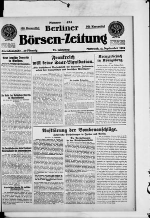 Berliner Börsen-Zeitung vom 11.09.1929