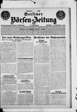 Berliner Börsen-Zeitung vom 13.09.1929