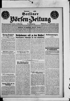 Berliner Börsen-Zeitung on Sep 18, 1929