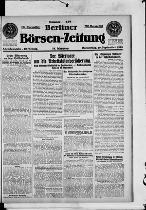 Berliner Börsen-Zeitung vom 19.09.1929