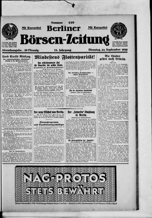 Berliner Börsen-Zeitung vom 24.09.1929
