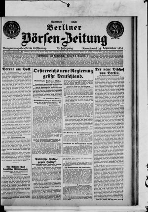 Berliner Börsen-Zeitung vom 28.09.1929