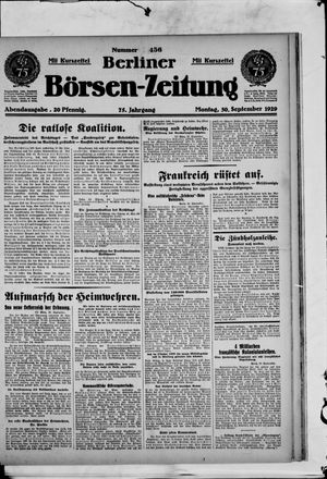 Berliner Börsen-Zeitung vom 30.09.1929