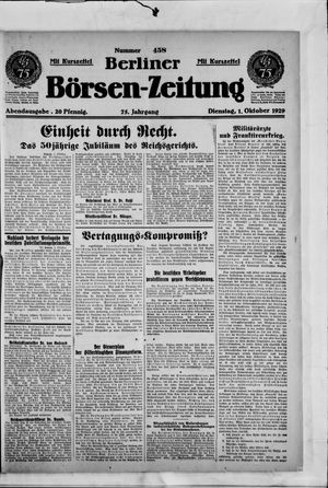 Berliner Börsen-Zeitung on Oct 1, 1929