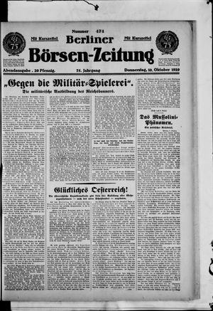 Berliner Börsen-Zeitung on Oct 10, 1929
