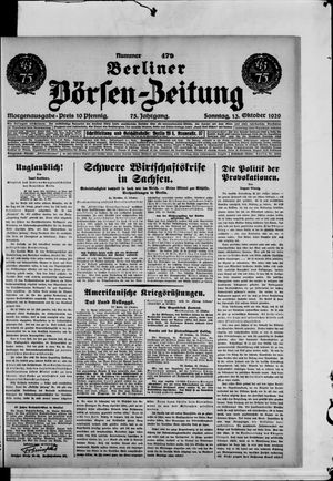Berliner Börsen-Zeitung vom 13.10.1929