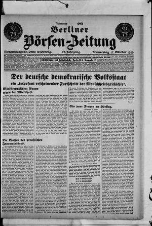 Berliner Börsen-Zeitung on Oct 17, 1929