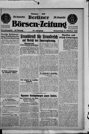 Berliner Börsen-Zeitung on Oct 17, 1929