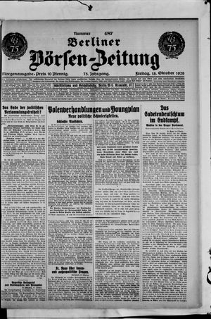 Berliner Börsen-Zeitung vom 18.10.1929