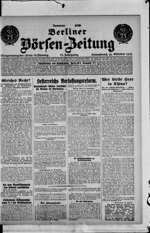 Berliner Börsen-Zeitung vom 19.10.1929