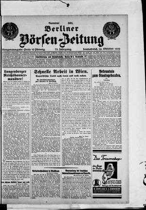Berliner Börsen-Zeitung on Oct 26, 1929